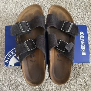 Birkenstock Arizona velvet grey